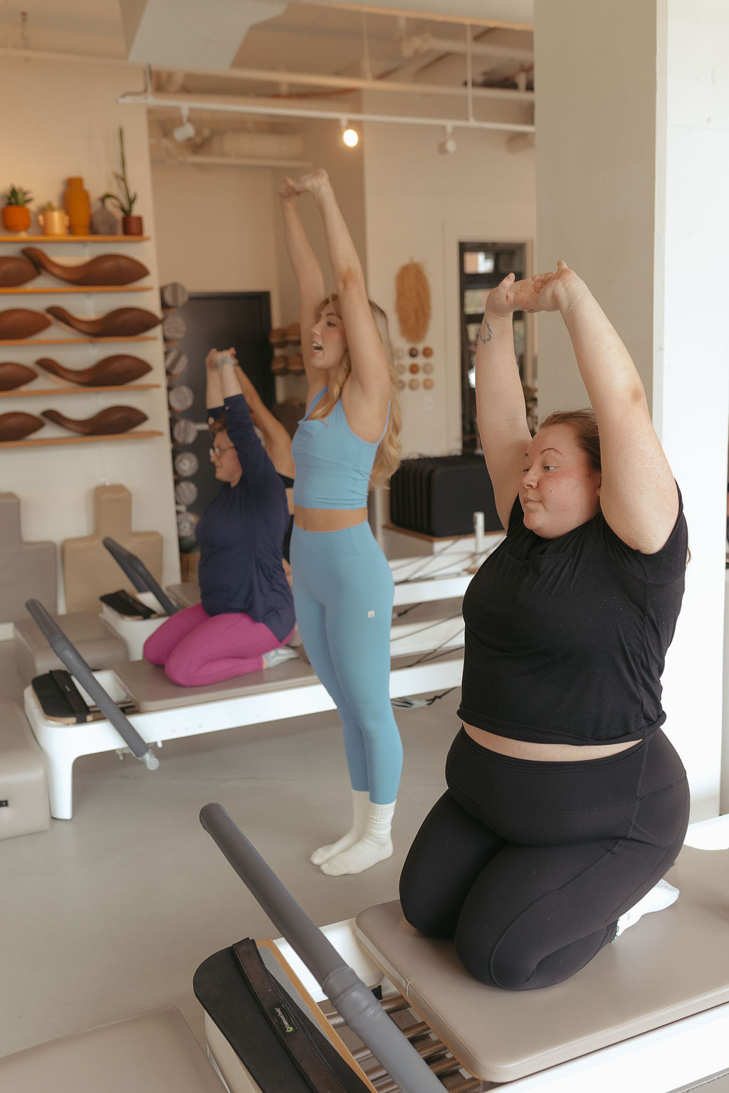 Mat Pilates class in session at Pilates Miami Shores